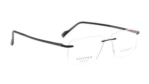 Image 2 of Black Square Eyeglasses for Men from Stepper Available at Titan Eye+