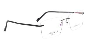 Image 2 of Black Square Eyeglasses for Men from Stepper Available at Titan Eye+