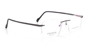 Image 2 of Black Square Eyeglasses for Men from Stepper Available at Titan Eye+
