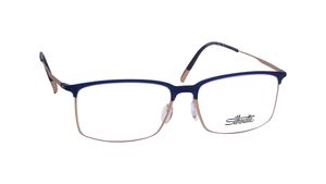 Image 2 of Gold Rectangle Rimmed Eyeglasses for Men and Women from Silhouette Available at Titan Eye+