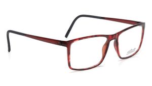 Image 2 of Maroon Square Rimmed Eyeglasses for Men and Women from Silhouette Available at Titan Eye+
