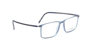 Image 2 of Blue Rectangle Eyeglasses for Men and Women from Silhouette Available at Titan Eye+
