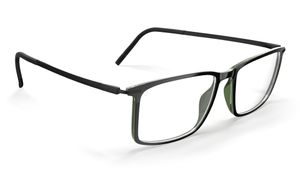 Image 2 of Grey Rectangle Eyeglasses for Men and Women from Silhouette Available at Titan Eye+
