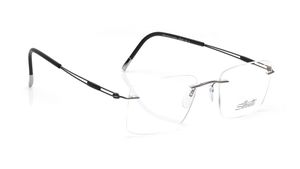 Image 2 of Gunmetal Rectangle Eyeglasses for Men from Silhouette Available at Titan Eye+