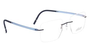 Image 2 of Blue Rectangle Eyeglasses for Men from Silhouette Available at Titan Eye+