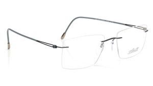 Image 2 of Rectangle Green Rim Less Eyeglasses for Men from Silhouette Available at Titan Eye+