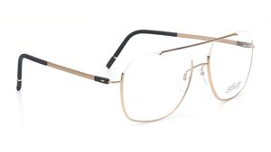 Image 2 of Gold Aviator Eyeglasses for Unisex from Silhouette Available at Titan Eye+