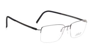 Image 2 of Gun Metal Rectangle Eyeglasses for Men and Women from Silhouette Available at Titan Eye+