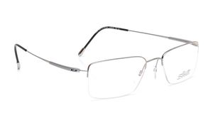 Image 2 of Gun Metal Rectangle Eyeglasses for Men from Silhouette Available at Titan Eye+