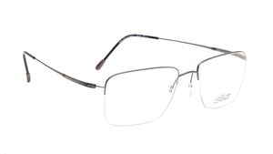 Image 2 of Gun Metal Rectangle Eyeglasses for Men and Women from Silhouette Available at Titan Eye+