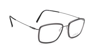 Image 2 of Gun Metal Rectangle Eyeglasses for Men and Women from Silhouette Available at Titan Eye+