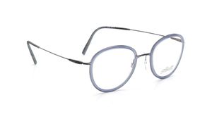 Image 2 of Blue Round Eyeglasses for Men and Women from Silhouette Available at Titan Eye+