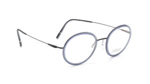 Image 2 of Blue Oval Eyeglasses for Men and Women from Silhouette Available at Titan Eye+