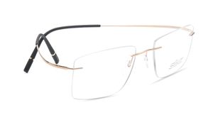 Image 2 of Gold Rectangle Eyeglasses for Men from Silhouette Available at Titan Eye+