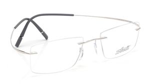 Image 2 of Rectangle Silver Rim Less Eyeglasses for Men and Women from Silhouette Available at Titan Eye+