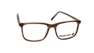 Image 2 of Rectangle Rimmed Unisex Eyeglasses (FT1227UFP8MBRV|52) from Fastrack Available at Titan Eye+