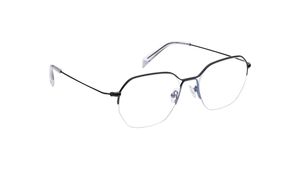 Image 2 of Black Square Semi-Rimmed Eyeglasses for Men and Women from Fastrack Available at Titan Eye+