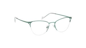 Image 2 of Green CatEye Semi-Rimmed Eyeglasses for Women from Fastrack Available at Titan Eye+