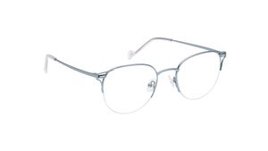 Image 2 of Blue Round Semi Rimmed Eyeglasses for Men and Women from Fastrack Available at Titan Eye+