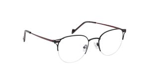 Image 2 of Black Round Semi Rimmed Eyeglasses for Men and Women from Fastrack Available at Titan Eye+