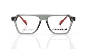 Image 1 of Grey Rectangle Rimmed Eyeglasses for Men and Women from Fastrack Available at Titan Eye+