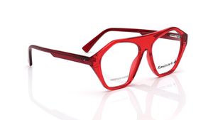 Image 2 of Red Geometric Rimmed Eyeglasses for Men and Women from Fastrack Available at Titan Eye+