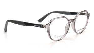 Image 2 of Grey Geometric Eyeglasses for Men and Women from Fastrack Available at Titan Eye+