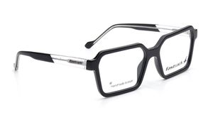 Image 2 of Black Geometric Eyeglasses for Men and Women from Fastrack Available at Titan Eye+
