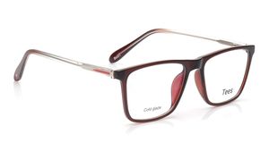 Image 2 of Maroon Wayfarer Eyeglasses for Men and Women from Tees By Fastrack Available at Titan Eye+