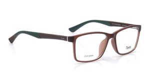 Image 2 of Brown Rectangle Eyeglasses for Men and Women from Tees By Fastrack Available at Titan Eye+