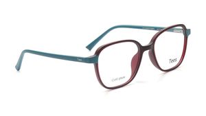 Image 2 of Maroon Geometric Computer Glasses for Men and Women from Tees By Fastrack Available at Titan Eye+