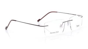 Image 2 of Brown Rectangle Eyeglasses for Men and Women from Tees By Fastrack Available at Titan Eye+
