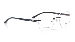 Image 2 of Black Wayfarer Eyeglasses for Men and Women from Tees By Fastrack Available at Titan Eye+