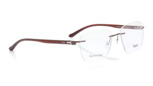 Image 2 of Brown Wayfarer Eyeglasses for Men and Women from Tees By Fastrack Available at Titan Eye+