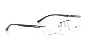 Image 2 of Grey Wayfarer Eyeglasses for Men and Women from Tees By Fastrack Available at Titan Eye+