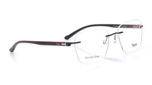 Image 2 of Black Wayfarer Eyeglasses for Men and Women from Tees By Fastrack Available at Titan Eye+