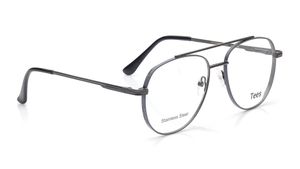 Image 2 of Grey Aviator Eyeglasses for Men and Women from Tees By Fastrack Available at Titan Eye+