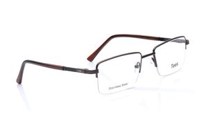 Image 2 of Brown Wayfarer Eyeglasses for Men and Women from Tees By Fastrack Available at Titan Eye+