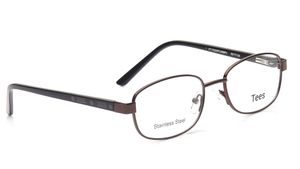 Image 2 of Brown Rectangle Eyeglasses for Men and Women from Tees By Fastrack Available at Titan Eye+