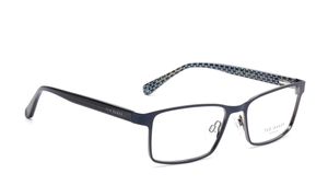 Image 2 of Black Rectangle Eyeglasses for Men from Ted Baker Available at Titan Eye+