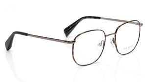 Image 2 of Brown Square Eyeglasses for Men from Ted Baker Available at Titan Eye+