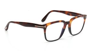 Image 2 of Brown Square Eyeglasses for Men from Tom Ford Available at Titan Eye+