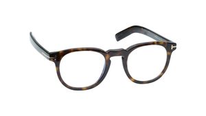 Image 2 of Havana Oval Rimmed Eyeglasses for Men from Tom Ford Available at Titan Eye+