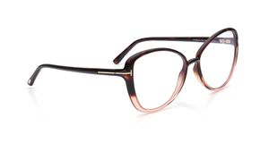 Image 2 of Brown CatEye Eyeglasses for Women from Tomford Available at Titan Eye+