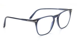 Image 2 of Blue Square Eyeglasses for Men from Tom Ford Available at Titan Eye+