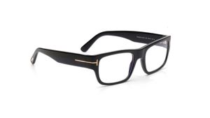 Image 2 of Black Rectangle Eyeglasses for Men from Tomford Available at Titan Eye+