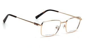 Image 2 of Gold Rectangle Eyeglasses for Men from Tommy Hilfiger Available at Titan Eye+