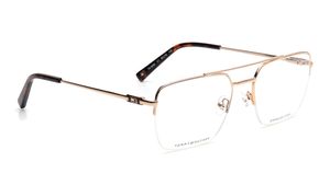 Image 2 of Gold Navigator Eyeglasses for Men from Tommy Hilfiger Available at Titan Eye+