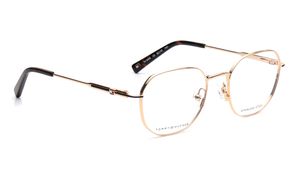 Image 2 of Gold Round Eyeglasses for Men and Women from Tommy Hilfiger Available at Titan Eye+
