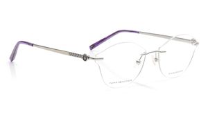Image 2 of Silver Cateye Eyeglasses for Women from Tommy Hilfiger Available at Titan Eye+